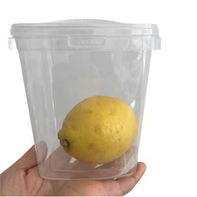 Seau carré en PP pour collations Seau contenant de l'açai certifié par GAP/ISO/FDA Impression IML