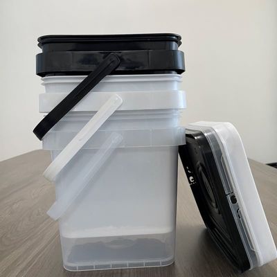 Container de glace carré rouge certifié GAP/ISO/FDA avec impression personnalisée et personnalisation