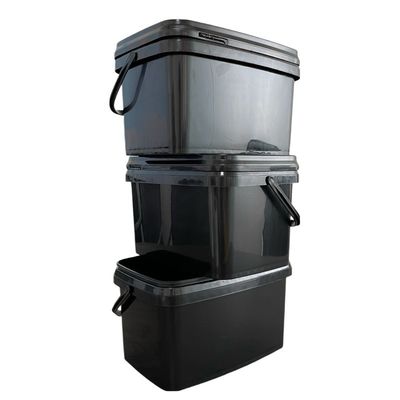 Bouteille rectangulaire en plastique chimique d'impression sur mesure avec couvercle et poignée 5L 10L 20L