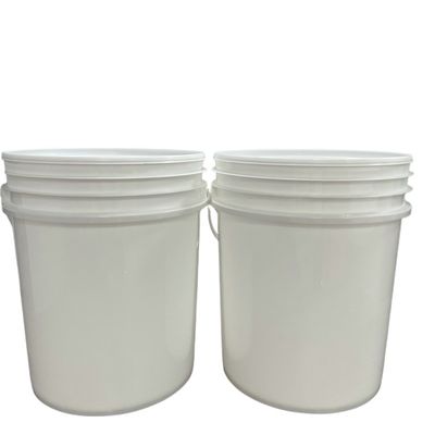 Ronde 18L HDPE peinture à l'huile blanche à usage lourd Cuve de lavage en plastique avec couvercle et poignée