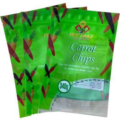 Sac à emballage alimentaire Sac à collations à sucre et bonbons avec logo personnalisé Fermeture à glissière en plastique