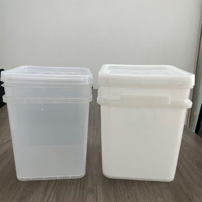 Impression à écran de soie 10L 20L Bouteille en plastique carré avec couvercle et polypropylène