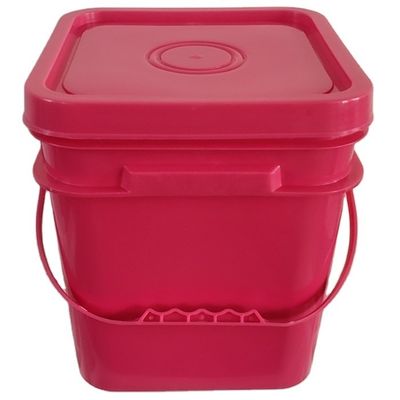 Contenant en plastique de recyclage en PP de 5 gallons, 6,5 gallons, 20 litres, 25 litres, avec couvercle et poignée