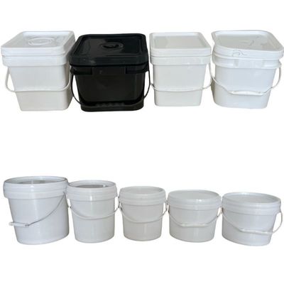 Bouteille carrée en polypropylène bleu avec personnalisation 1L-25L Bouteille en plastique pour durable