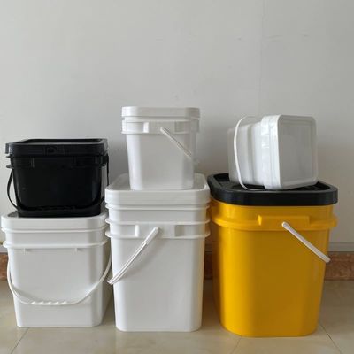 Bouteille carrée en polypropylène bleu avec personnalisation 1L-25L Bouteille en plastique pour durable