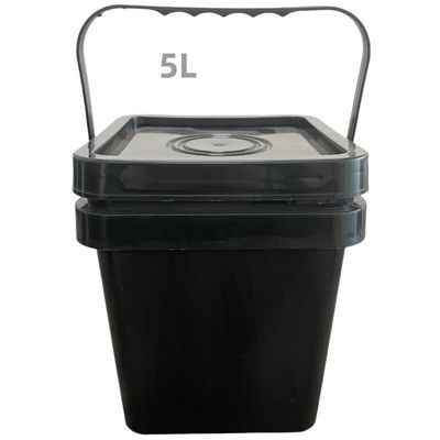 Seau en plastique carré en HDPE chimique avec matériau durable et impression personnalisée