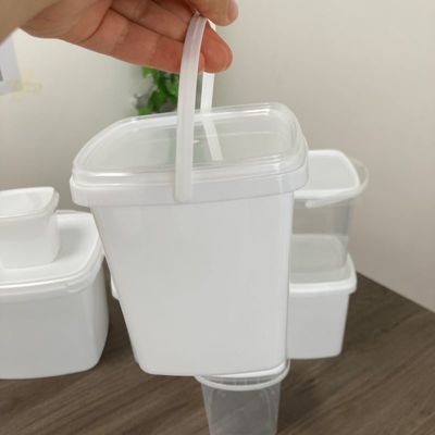 Contenant en plastique de 1 litre avec capot d'impression par transfert de chaleur et GAP approuvé