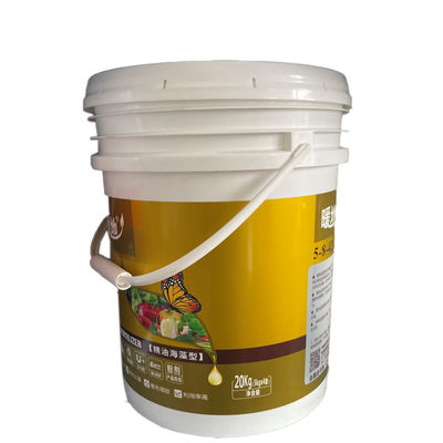 Contenant en plastique de graisse de 5 gallons et 6,5 gallons avec impression de transfert thermique personnalisée