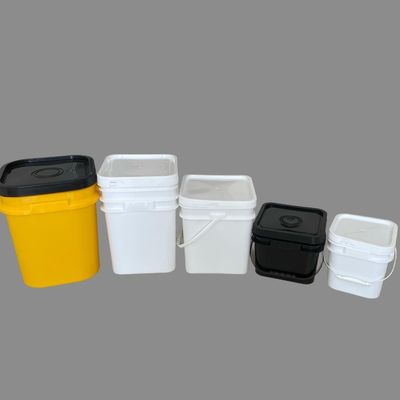 1L 2L 3L 4L 5L 6L 7L 8L 10L Bouteille en plastique carrée avec logo d'impression couleur personnalisé