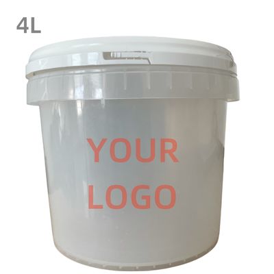 Logo personnalisé 1L 2L 3L 4L Contenant transparent Emballage Seau en plastique avec couvercle