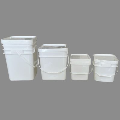 Snack personnalisable 3L évier en plastique blanc clair de qualité alimentaire avec couvercle et poignée