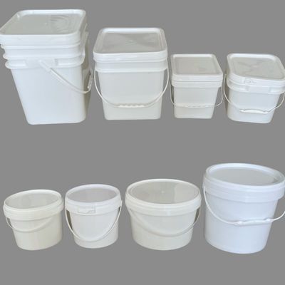 Snack personnalisable 3L évier en plastique blanc clair de qualité alimentaire avec couvercle et poignée