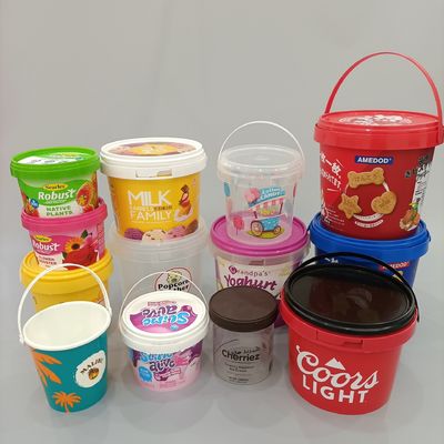 16 oz PP Bucket Clear Milk Tea Contenant en plastique pour les fêtes Boissons Durable et réutilisable