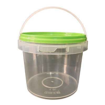 Personnalisez votre emballage avec des seaux en plastique ronds de 2 litres et une poignée anti-tamper