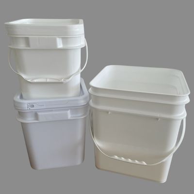 5L 6L 8L 10L 15L 18L 20L Seau de matériau PP Noir Outil de seau en plastique carré Personnaliser