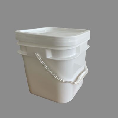 Manche en métal ou en plastique Seau en plastique carré avec transfert de chaleur et impression IML