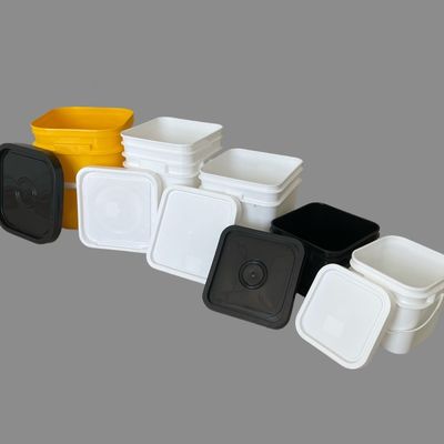 Seau en plastique de qualité alimentaire avec couvercle à écran en soie, transfert thermique et options d'impression IML