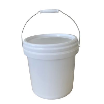 Seau de popcorn en plastique de couleur blanche avec poignée et couvercle faciles à ouvrir