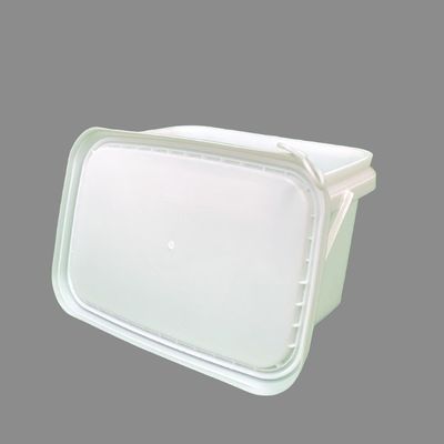 Seau en plastique jaune 500ml-5L Seau carré avec couvercle et manche