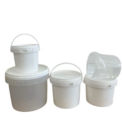 Bouteilles en plastique de qualité alimentaire 1L 2L 5L blanches transparentes faciles à ouvrir avec couvercle et poignée