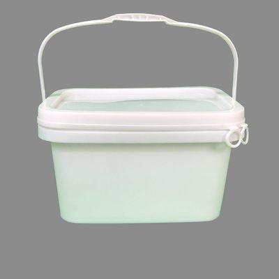 Bouteille ronde ou carrée Personnaliser un seau en plastique carré de 3L avec un couvercle facile à ouvrir et à fermer