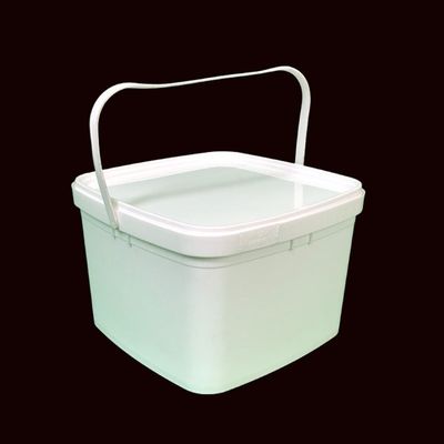 Bouteille ronde ou carrée Personnaliser un seau en plastique carré de 3L avec un couvercle facile à ouvrir et à fermer