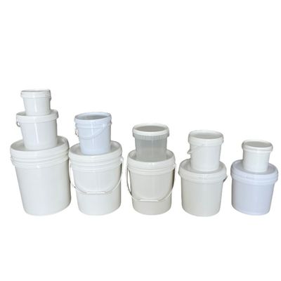 Seau en plastique rond de qualité alimentaire avec impression IML et options personnalisables