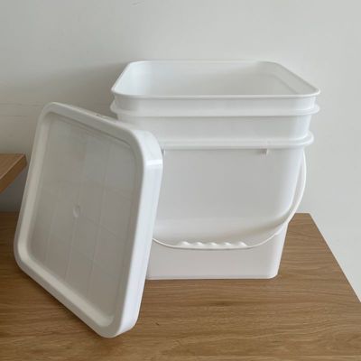 Seau en plastique carré avec poignée de couleur personnalisée cercle ou carré Certificat GAP/ISO/FDA
