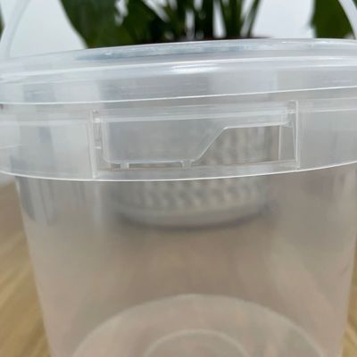 Impression de logo sur mesure Seau en plastique avec couvercle de qualité alimentaire Blanc et écologique