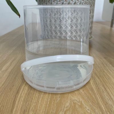 Impression de logo sur mesure Seau en plastique avec couvercle de qualité alimentaire Blanc et écologique