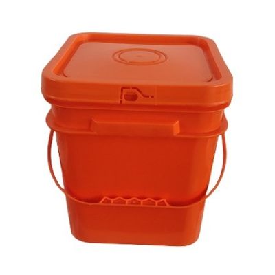 5 gallons 6 gallons de peinture sur mesure seau en plastique avec couvercle fermé seau de forme carrée