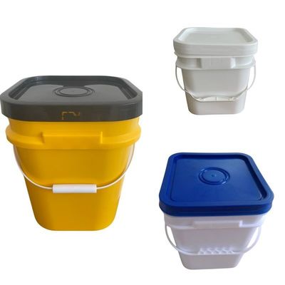 4L 5L 6L 7L 8L 10L 15L 18L 20L Bouteille en plastique carré avec couvercle Impression de logo personnalisé