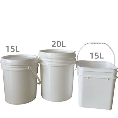Outil personnalisé 2L 5L 8L 10L 20L 25L 5 gallons seau en plastique avec couvercle et poignée durable