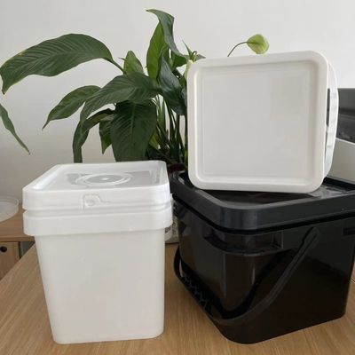Seau en plastique carré avec couvercle et poignée 1L 2L 3L 4L 5L 6L 7L 8L 9L 10L