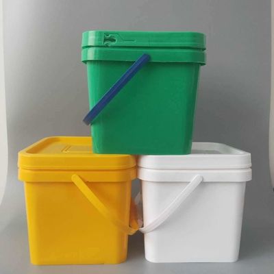 Seau en plastique carré avec couvercle et poignée 1L 2L 3L 4L 5L 6L 7L 8L 9L 10L