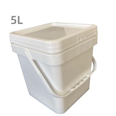 Bouteille en plastique carré 5L 6L 8L 10L avec logo de couleur personnalisée et facile à ouvrir