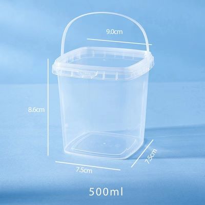 LOGO Imprimé PP carré écu en plastique mini-bouteille pour les seaux Couvercles et poignées