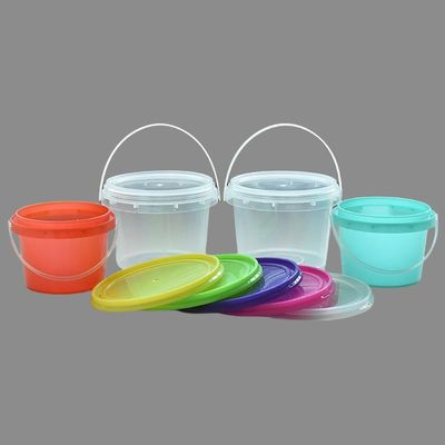 Impression à écran de soie/transfert thermique/IML 1L-5L Seau en plastique transparent transparent avec couvercle