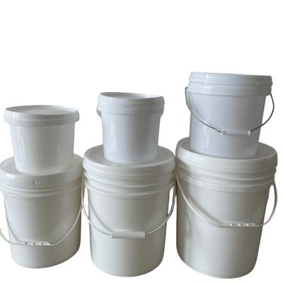 Personnaliser petit seau en plastique blanc avec couvercle 1L 2L 3L 4L 5L et échantillon gratuit inclus