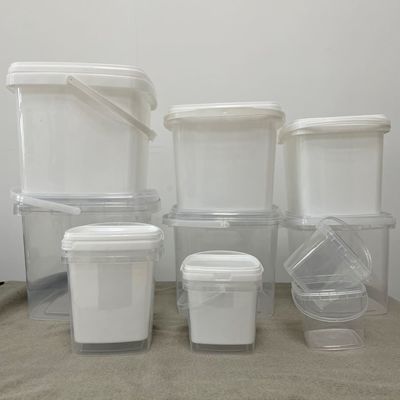 1L/2L/3L/4L/5L Puck de stockage Durable et polypropylène polyvalent Bouteille carrée avec couvercle
