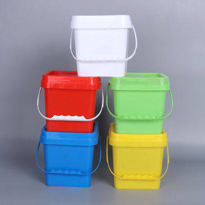 2L / 4L / 5L / 8L / 10L / 15L / 18L conteneur en PP seau en plastique 5 gallons seau carré avec couvercle