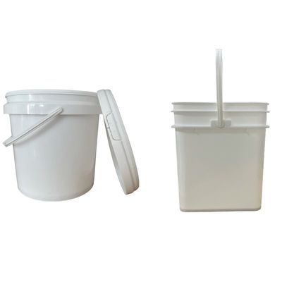 2L / 4L / 5L / 8L / 10L / 15L / 18L conteneur en PP seau en plastique 5 gallons seau carré avec couvercle