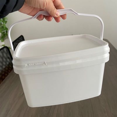Personnaliser 3L 5L Bouteille rectangulaire ouverte facile Bouteille en plastique avec couvercle et poignée