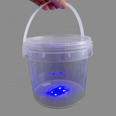 Recycler un contenant d'emballage rond clair sur mesure avec couvercle