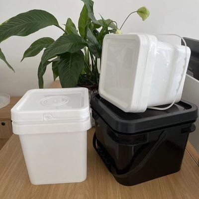 Logo personnalisé imprimé en plastique carré, contenant durable pour applications industrielles