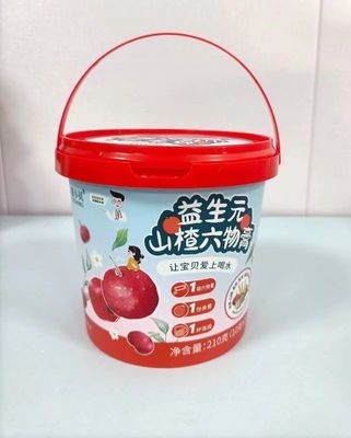 Seau en plastique transparent pour le stockage des aliments ou le contenant à emporter en forme ronde ou carrée
