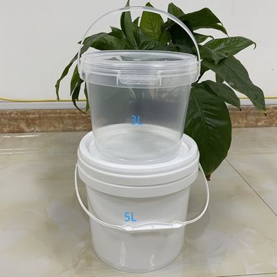 Matériau en polypropylène Ronde ou carrée 3L 5L Contenant alimentaire avec couvercle Seau en plastique