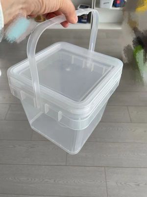 Cube 2L 3L 5L 8L 10L Bouteille en plastique transparent avec couvercle facile à ouvrir et à fermer