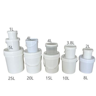 Bouteilles en plastique rondes industrielles 1L-25L avec poignée et couvercle certifiées GAP/ISO/FDA