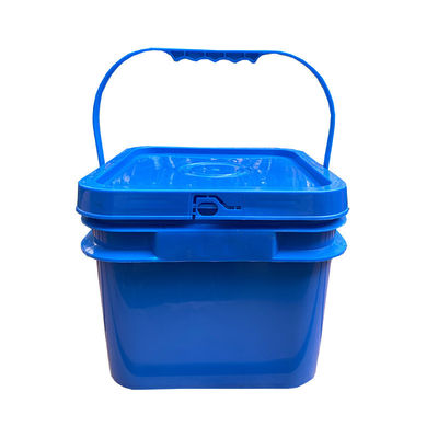 Forme carrée HDPE 4L 5L 8L Seau en plastique Seau en plastique carré avec couvercle et poignée